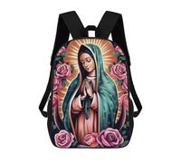 sinyumoney Religion Poster2 Guadalupe Mochila Escolar Para Niños Con Impresión 3D, Mochila Moderna Para Niños Y Niñas, Mochila Informal Para Estudiantes. 17inch