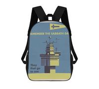 sinyumoney REMEMBER THE SABBATH SEA Mochila Escolar Para Niñas Y Niños, Mochilas De Gran Capacidad, Mochilas Ligeras Para Niños Y Estudiantes 17inch