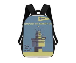 sinyumoney REMEMBER THE SABBATH SEA Mochila Escolar Para Niñas Y Niños, Mochilas De Gran Capacidad, Mochilas Ligeras Para Niños Y Estudiantes 17inch