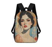 sinyumoney Retro Art Nouveau Style Model Mochila Infantil Para Niñas, Mochila Escolar 3D, Mochila Para Niños Pequeños, Mochila Informal De Día, Mochila Escolar De Moda 17inch
