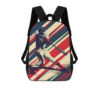sinyumoney Retro Baseball Swing Mochila Escolar Mochilas Escolares Para Niñas Y Niños Mochila Con Bolsillo Mochila Escolar De Moda Para Niños 17inch