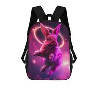 Sinyumoney Retro Car 16 mochila escolar impresa en 3D para niños y niñas mochila portátil para niños y niñas, Holy Bunny In The Sky, 17"