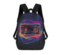 sinyumoney Retro Cassette Tape Art Mochilas Impresas En 3D Para Niños, Mochila Escolar, Mochila Informal Para Exteriores, Mochila Informal De Moda Para Niños, Lindas Bolsas De Viaje 17inch