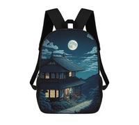 sinyumoney Retro Japanese Village Mochila Impresa En 3D Para Niños, Mochila Escolar, Mochilas De Viaje Para Niños, Bolsas De Libros De Alta Capacidad, Mochila Infantil 17inch