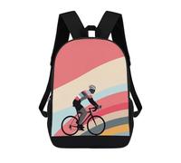 sinyumoney Retro Minimalist Cyclist Mochila Escolar Para Niñas Mochila Impermeable Mochila Informal De Día Mochila Ligera Para Niño Y Niña Mochila Escolar 17inch