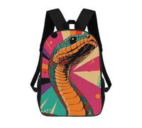 sinyumoney Retro Snake Art Cobra Pop Art Print Snake Art Mochila Escolar Infantil Impresa En 3D Para Niños, Mochilas De Viaje De Alta Capacidad, Bolsas Para Libros, Mochila Escolar Infantil 17inch