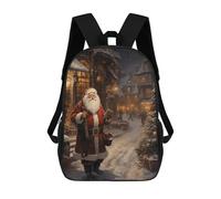 sinyumoney Retro Vintage Santa Claus Mochila Escolar Infantil Impresa En 3D Para Niños, Mochilas De Viaje De Alta Capacidad, Bolsas Para Libros, Mochila Escolar Infantil 17inch