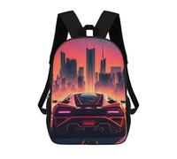sinyumoney Retrowave Sports Car Mochila Escolar Impresa En 3D Para Niños Y Niñas, Mochila Para Portátil Para Niños/estudiantes/adultos 17inch