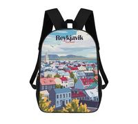 sinyumoney Reykjavik Cityscape Mochila Escolar Mochilas Escolares Para Niñas Y Niños Mochila Con Bolsillo Mochila Escolar De Moda Para Niños 17inch