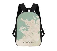 sinyumoney Reykjavik Iceland Mochilas Infantiles Impresas En 3D, Mochilas De Moda Informales, Mochilas De Viaje Bonitas, Mochilas Informales Para Exteriores Para Niños Y Niñas 17inch