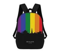 sinyumoney Reykjavik Iceland Skyline Mochila Escolar Infantil Impresa En 3D Para Niños, Mochilas De Viaje De Alta Capacidad, Bolsas Para Libros, Mochila Escolar Infantil 17inch