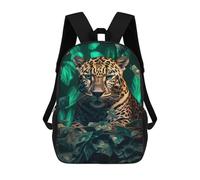sinyumoney Rich Leopard Green Money Mochila Escolar Ligera Para Aeropuerto, Estudiantes Universitarios, Mochila Para Hombres, Mujeres Y Adolescentes 17inch
