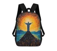 sinyumoney Rio Art Mochilas De 17 Pulgadas Para Niños, Mochilas Escolares Impresas En 3D Para Estudiantes De Primaria Y Secundaria, Para Niños Y Niñas.