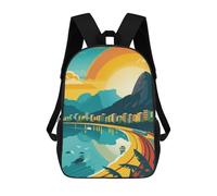 sinyumoney Rio De Janeiro Cityscape Mochilas Infantiles Mochila Escolar Mochila Impresa En 3D Para Niños Mochilas De Viaje Bolsas Para Libros Mochila Escolar Para Niños 17inch