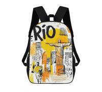 sinyumoney Rio De Janeiro Travel Mochilas Infantiles Mochila Escolar Mochila Impresa En 3D Para Niños Mochilas De Viaje Bolsas Para Libros Mochila Escolar Para Niños 17inch