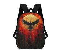 sinyumoney Rise of The Phoenix Contemporary Expressionist Artwork Mochila Escolar Infantil De Moda Informal Mochilas Infantiles Impresas En 3D Mochila Grande Para Niño 17inch