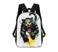 sinyumoney Roaring Black Panther Digital Art Mochilas Escolares Para Niños Y Niñas, Mochilas Deportivas Informales Para Primaria, Mochilas De Gran Capacidad Para Libros 17inch
