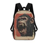 sinyumoney Roaring Chimpanzee Portrait Mochila Infantil De Moda Divertida Mochila Escolar Para Niños Y Adolescentes Con Impresión 3D Para Niños 17inch