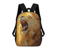sinyumoney Roaring Lion Power - Bold Impasto Textured Painting Mochila Escolar Infantil De Moda Informal Mochilas Infantiles Impresas En 3D Mochila Grande Para Niño 17inch