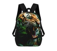 sinyumoney Roaring Tiger in Jungle Mochilas Infantiles Mochila Escolar Mochila Impresa En 3D Para Niños Mochilas De Viaje Bolsas Para Libros Mochila Escolar Para Niños 17inch