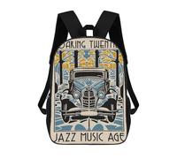 sinyumoney Roaring Twenties Jazz Music Age Mochila Escolar, Mochila Para Portátil, Mochila Unisex Informal Para La Escuela/trabajo/viajes 17inch