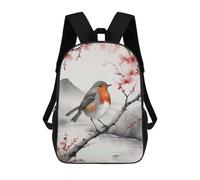 sinyumoney Robin on Branch with Cherry Blossoms Mochila Escolar Informal Para El Día A Día, Para La Escuela, El Trabajo Y Los Viajes Para Hombres Y Mujeres 17inch
