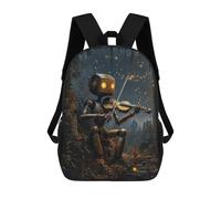 sinyumoney Robot Violinist Mochila Escolar Para Computadora Para La Escuela/trabajo/viajes Para Niñas, Adolescentes 17inch