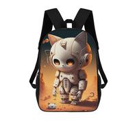 sinyumoney Robotic Cat in Desert Mochila Infantil De Moda Divertida Mochila Escolar Para Niños Y Adolescentes Con Impresión 3D Para Niños 17inch