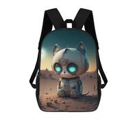 sinyumoney Robotic Cat in Space Suit -1 Mochila Infantil De Moda Divertida Mochila Escolar Para Niños Y Adolescentes Con Impresión 3D Para Niños 17inch