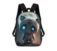 sinyumoney Robotic Cat with Glowing Eyes Mochila Escolar Mochilas Escolares Para Niñas Y Niños Mochila Con Bolsillo Mochila Escolar De Moda Para Niños 17inch