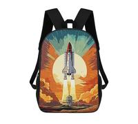 sinyumoney Rocket Go Space Mochila Escolar Impresa En 3D Mochilas Informales Para Niños Mochila Escolar Impresa En 3D Para Niños De Primaria Y Secundaria 17inch