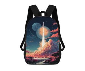 sinyumoney Rocket Launch Fantasy Mochila Escolar, Mochila Informal, Mochila De Día, Mochila Escolar, Mochila De Trabajo, Mochila De Viaje Para Adolescentes, Niñas, Niños, Mujeres Y Hombres 17inch