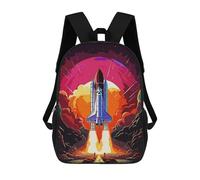 sinyumoney Rocket Space Mochila Con Bolsillo Mochilas Impresas En 3D, Mochilas De Viaje, Mochilas Para Libros, Mochila Escolar Para Niños 17inch