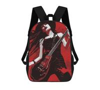 sinyumoney Rockstar Woman with Electric Guitar Mochila Para Niños, Adolescentes Y Estudiantes, Mochilas Para Niñas, Mochilas Para Niños Pequeños, Primaria Y Secundaria 17inch