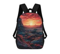 sinyumoney Rocky Desert Oil Painting Mochila Infantil Con Impresión 3D, Mochila Escolar Para Niños, Mochila Informal Divertida Para Niños Y Adolescentes 17inch