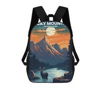sinyumoney Rocky Mountain Mochila Infantil Para Niñas Y Niños, Mochila De Día, Escuela Primaria, Perfecta Para La Vuelta Al Cole O Educación Física, Regalos Y Viajes 17inch