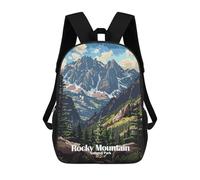 sinyumoney Rocky Mountain National Park Illustration Mochila Escolar Infantil Impresa En 3D Para Niños, Mochilas De Viaje, Bolsas Para Libros, Mochila Escolar Infantil 17inch