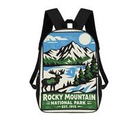 sinyumoney Rocky Mountain National Park Poster Mochila Escolar Infantil De 17 Pulgadas Con Estampado 3D De Películas De Anime Para Niños, Mochila De Viaje, Mochila Escolar Infantil