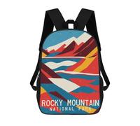 sinyumoney Rocky Mountain Travel Art Mochilas Infantiles Mochila Escolar Impresa En 3D Para Niños Mochilas De Viaje Bolsas Para Libros Para Niños 17inch Mochila Escolar