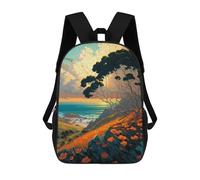 sinyumoney Rolling Coastal Hill Mochila Ligera Informal Para El Día A Día, Mochila Escolar Para Hombres/mujeres 17inch