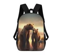 sinyumoney Romantic Bears Love Mochila Escolar Infantil De 17 Pulgadas, Mochila Escolar Impresa En 3D Para Niños De Primaria Y Secundaria