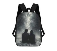 sinyumoney Romantic Stargazing Under The Milky Way - Charcoal Art Mochila Escolar Para Institutos Y Escuelas Secundarias. Mochila Informal Para Adolescentes, Chicas, Chicos, Mujeres Y Hombres. 17inch