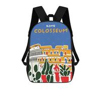 sinyumoney Rome Colosseum Mochila Impermeable Para Ordenador Portátil Para Acampada, Aventuras Al Aire Libre Y Viajes Diarios 17inch