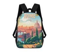 sinyumoney Rome Italy Mochila, Mochila Infantil, Mochila Escolar Para Estudiantes, Mochila Para Libros, Mochila Escolar Impresa En 3D Para Niños Y Niñas 17inch