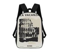 sinyumoney Rome Italy Travel Poster Mochilas Escolares Ligeras Para Aeropuerto, Estudiantes Universitarios, Mochila Para Acampar, Aventuras Al Aire Libre Y Viajes Diarios 17inch