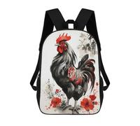sinyumoney Rooster Chicken Japan Art Mochilas Para Niños Mochila Escolar Mochila Escolar Impresa En 3D Para Niños Estudiantes De Primaria Y Secundaria 17inch