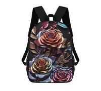 sinyumoney Rose Metallic Rainbow Mochila Escolar Para Niños Con Impresión 3D, Mochila Moderna Para Niños Y Niñas, Mochila Informal Para Estudiantes. 17inch
