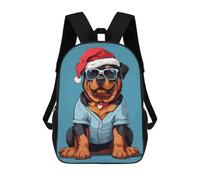 sinyumoney Rottweiler Christmas Mochila Escolar/de Negocios Resistente Para Portátil Para Niños/niñas/adolescentes 17inch