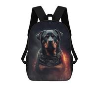 sinyumoney Rottweiler Fire Mochila Escolar Mochilas Escolares Para Niñas Y Niños Mochila Con Bolsillo Mochila Escolar De Moda Para Niños 17inch