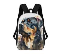 sinyumoney Rottweiler Watercolor Dog Mochila Escolar Para Niños Mochila Escolar Impresa En 3D Mochila Escolar De Moda Para Niños De Primaria Y Secundaria 17inch